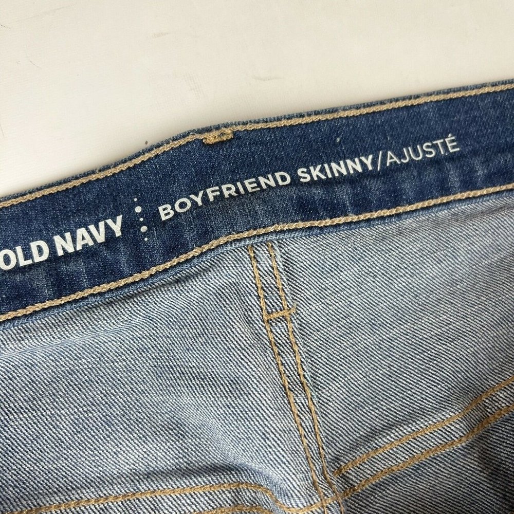 Old Navy Jeans Womens Size 16 Blue Boyfriend Skinny High Rise Pants - Picture 7 of 11